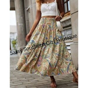 🆕⭐Boho Smocked Skirt